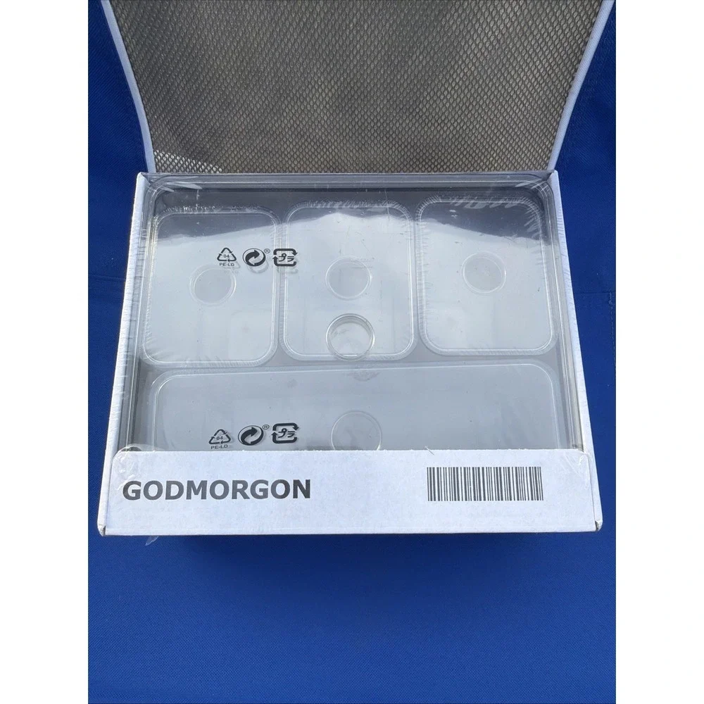 IKEA GODMORGON AND Plastic Boxes with Lids Set of 5 Boxes 9 ½ x 7 ¾ x 4